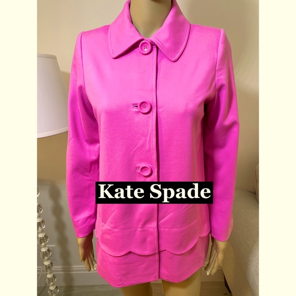 Kate Spade Pink Button Down Jacket Sz Sm-Med